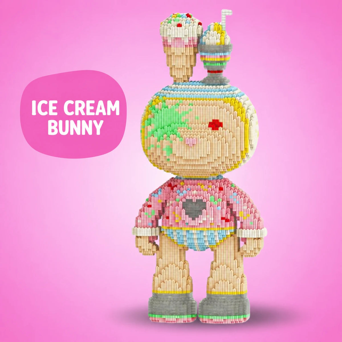 Pixi Bunny Lapin Géant de 55 cm à Assembler